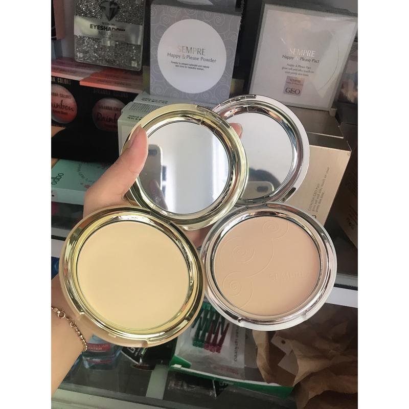 Phấn nén Geo Sempre Happy Please Pact & Geo Lamy Catalina Golden Pact