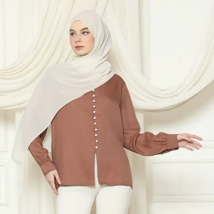 KEIZHA & SOLEHA Aster Long Sleeve Atasan Wanita Muslim Lengan Panjang 1