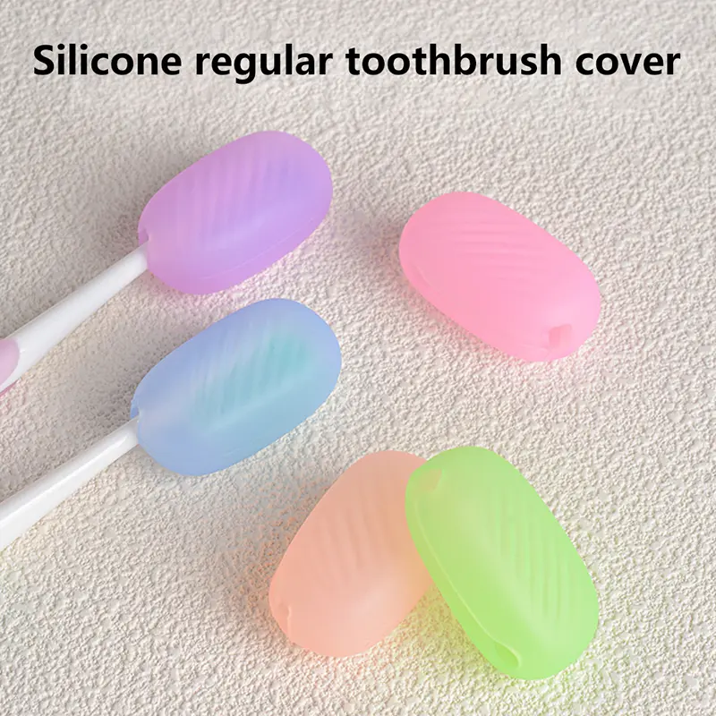 1PCS Silicone Toothbrush Head Covers Portable Toothbrush Cover Case Travel Hiking Camping Toothbrush Box Brush Cap Case Support Lightweight Colorful