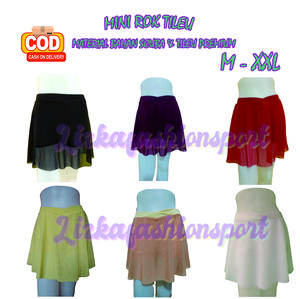CELANA SENAM MINI ROK TILEU/ROK HOTPANT TILEU M L XL XXL Sport Olahraga Pakaian Zumba
