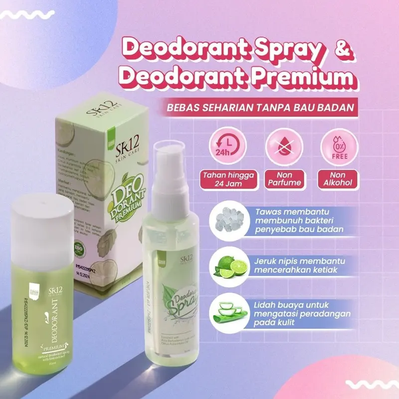 Deodorant Spray SR12 Herbal Ampuh atasi Bau Badan Keringat Berlebih Mencerahkan Ketiak BPOM 60 ml 3