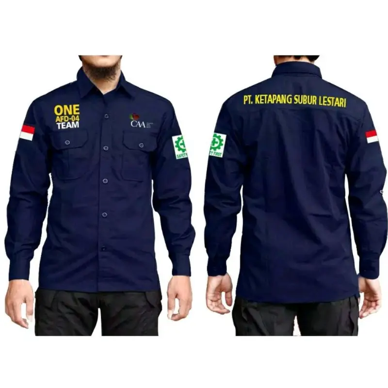 Kemeja PDL / PDH / Baju Lapangan Lengan Panjang Plus Bordir 4 dan  5 Posisi Design Bebas Suka-suka 2
