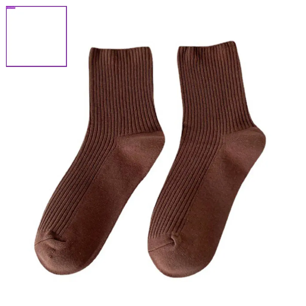 canresi- Women Socks Mid-tube Anti-tear Sports Socks Women Simple Solid Color Socks Streetwear Washable