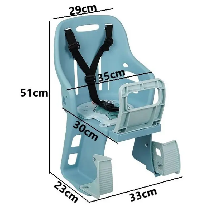 Ghế ngồi xe đạp HOKORI cho bé nhựa VIỆT NHẬT cao cấp 30x35x51cm - Tựa lưng, dây an toàn, bảo vệ chân - Chính hãng 1956 2