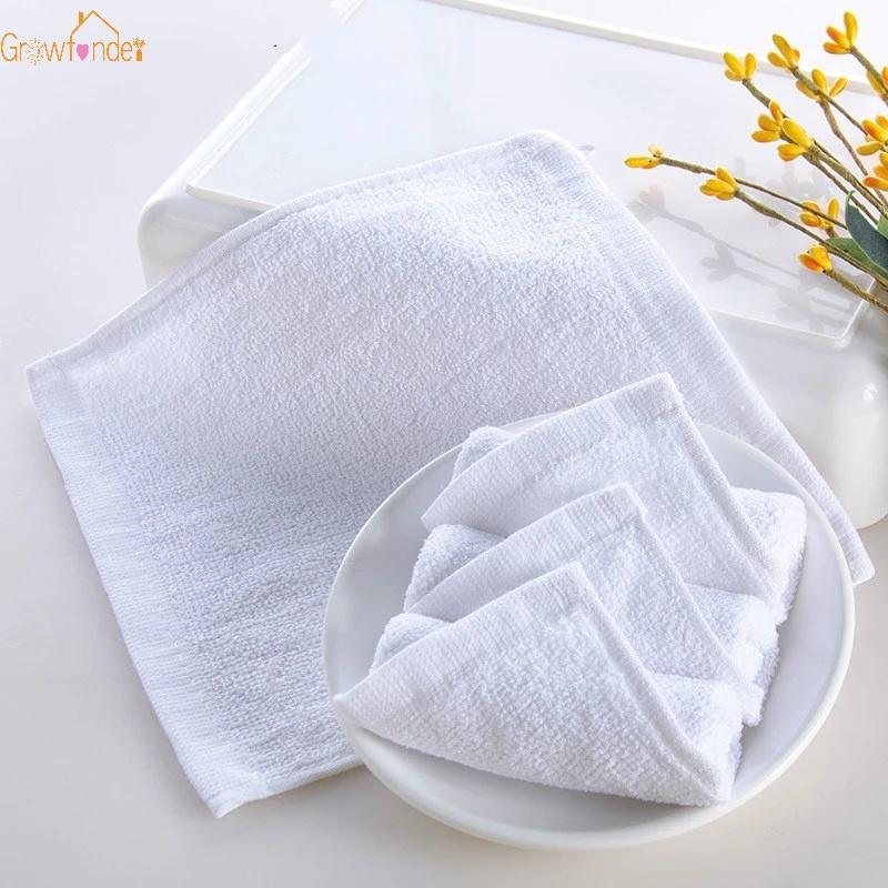 10 cái khăn Trắng Vuông, Khăn Cotton 30x30cm Khăn Khách Sạn, Khăn Lau Tay, Siêu Hút Nước khăn tắm có thể tái sử dụng có thể tái sử dụng quick-drying Nhà Tắm khan gia dinh towel khăn đa năng