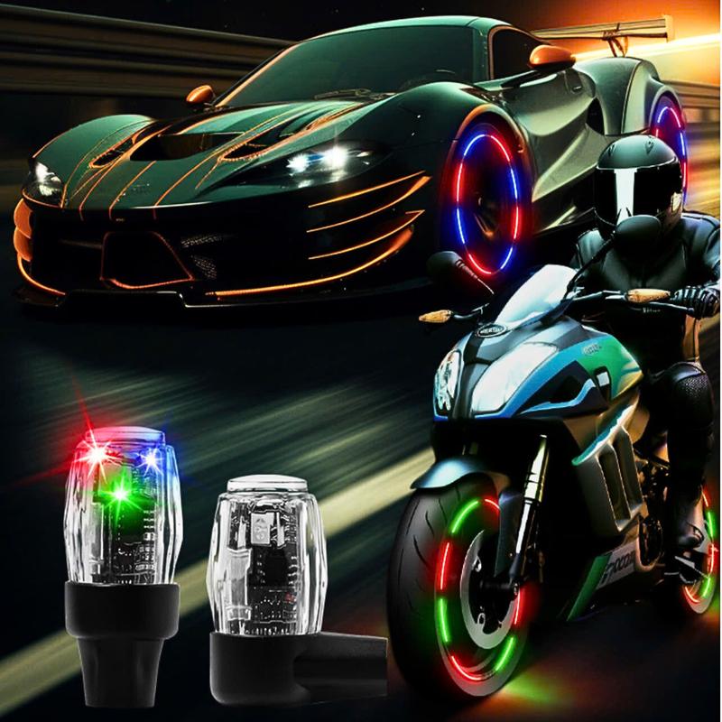 Đèn LED gắn van bánh xe phiên bản pin sạc cao cấp có cảm biến