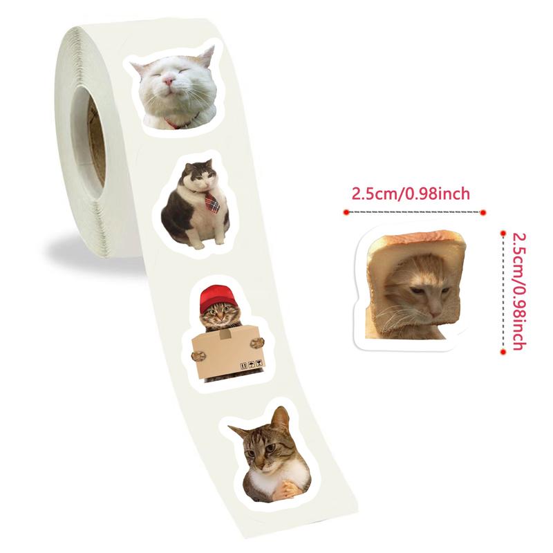 Product Introduction of Hình dán mèo Meme hoạt hình, 500 chiếc, Thích hợp cho phần thưởng học tập, đồ trang trí lớp học, hình dán khuyến khích, cho học sinh và giáo viên 4
