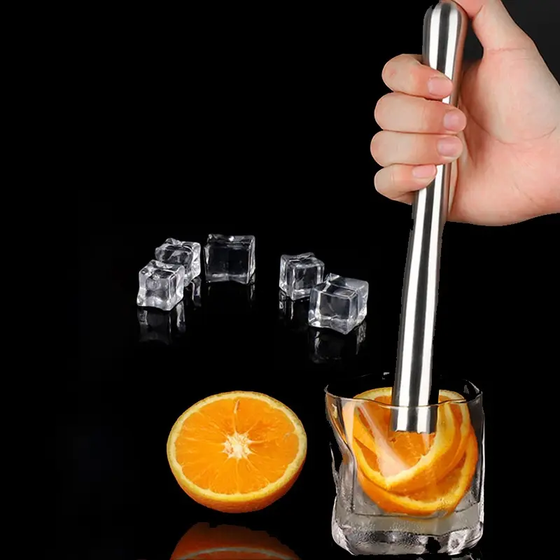 Stainless 304 Foodgrade Penumbuk Es Batu Tumbukan Buah Bar Muddler 8