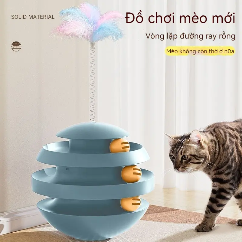 Quả bóng mèo mới đồ chơi mèo cốc mèo bàn xoay đồ tạo tác tự hài hước 1
