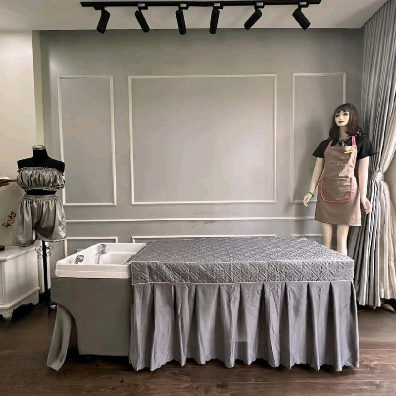 ga giường gội mẫu trần satin lụa mặt trần đẹp