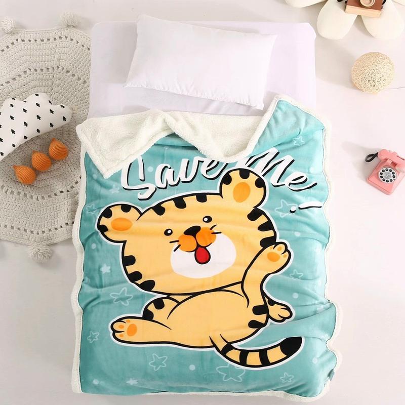 Chăn lông cừu / chăn đi học cho bé dày dặn siêu mềm ấm áp mùa đông