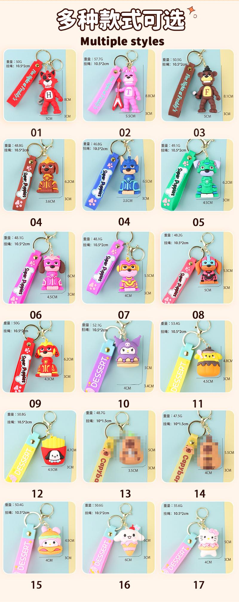 Product Introduction of Pendant.Key Chain.Cute.Young Girl3d Stereo Doll Cartoon Key Button Pendant PVC Flexible Glue Advertising Keychain Anime Peripheral Pendant retro  sound  keychain pov  keychain 4