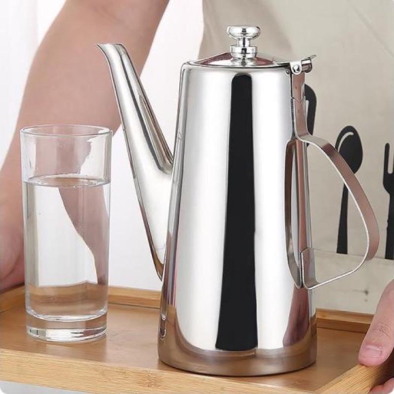 (Giá sỉ) Ấm inox dáng cao sang chuyên đựng trà, cà phê, nước gia vị lẩu nhà hàng 0