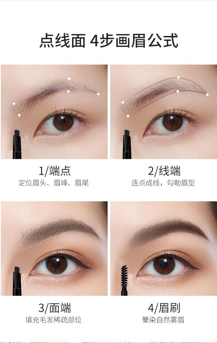 Product Introduction of Bút Chì Kẻ Lông Mày Siêu Mịn, Hai Đầu, Không Thấm Nước, Tự Nhiên, Chống Mồ Hôi, Siêu Mỏng, Lâu Trôi, Thích Hợp Cho Học Sinh Và Người Mới Bắt Đầu, Thân Thiện Với Nhòe, Hình Tam Giác 11