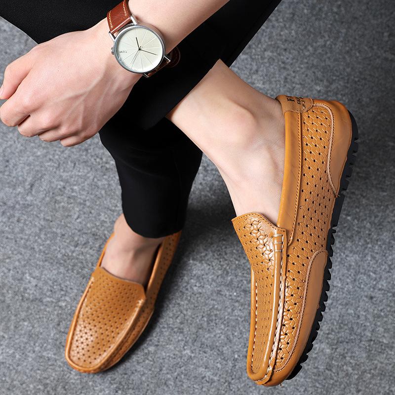 Product Introduction of Giày Da Cho Nam, Khâu Tay, Da Thật, Phong Cách Anh Quốc Ruoshuai, Xuyên Biên Giới, Ngoại Cỡ, Thiết Kế Khoét Lỗ Giày Doug Shoes 29