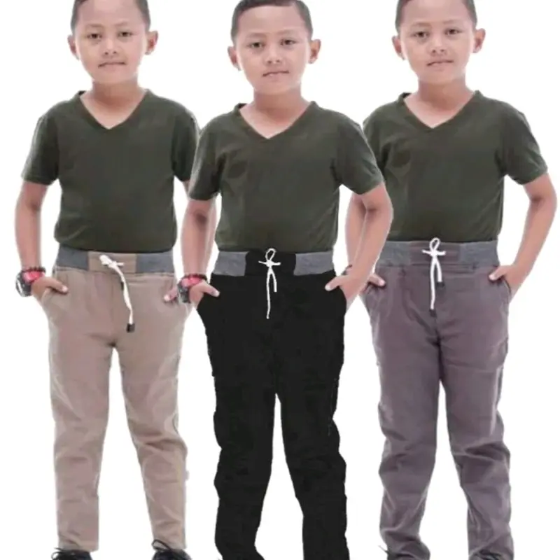 Celana Panjang Anak Laki Laki Premium Usia 1 - 13 Tahun 100 ribu 3 pcs Cowok L Black 3