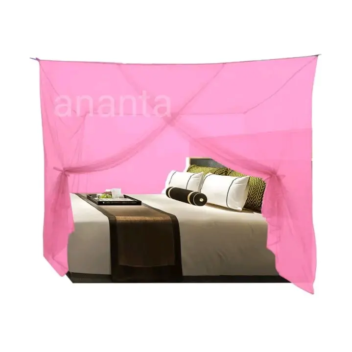 Kelambu Tidur Anti Nyamuk Polos & Bunga Ukuran 120x200, 180x200, 200x200  Sudah Dirakit Mosquito Nets windproof dicuci dengan tangan saja 0