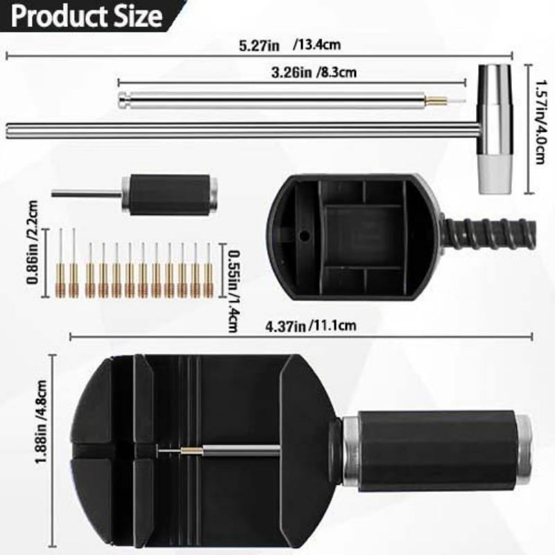 Professional Watch Link Band Sizing Removal Tool Kit for Watch Bracelet Adjustment, Watch Pin Removal Adjustment Tool Kit, Hardware, for Watch Precision Screws, Handle 1