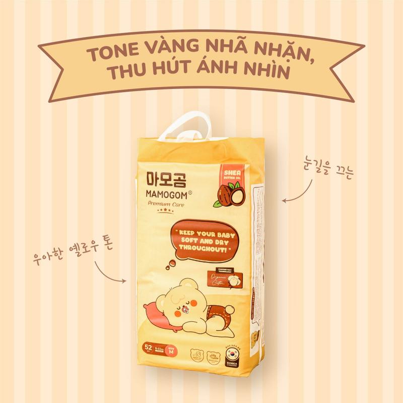 [KHÔNG QUÀ] Bỉm Mamogom phiên bản Premium Care (mẫu mới) Cho Bé