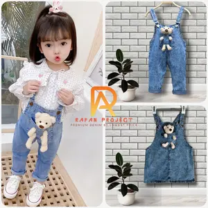 Overall Jeans Celana kodok Bayi dan Anak PerempuanVariasi Boneka Model Celana Dan Rok Usia 8 Bulan-7 Tahun