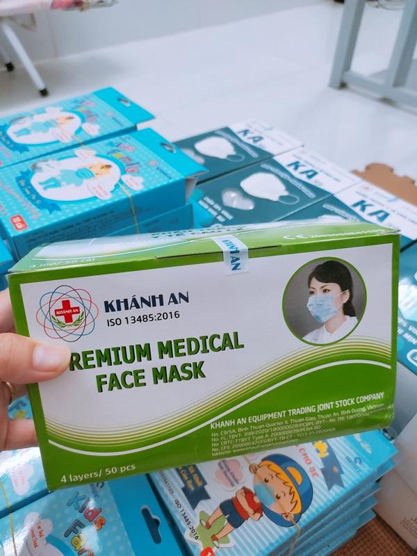 Khẩu trang y tế cao cấp 4 lớp Khánh An VIP loại 1 - hộp 50 cái
