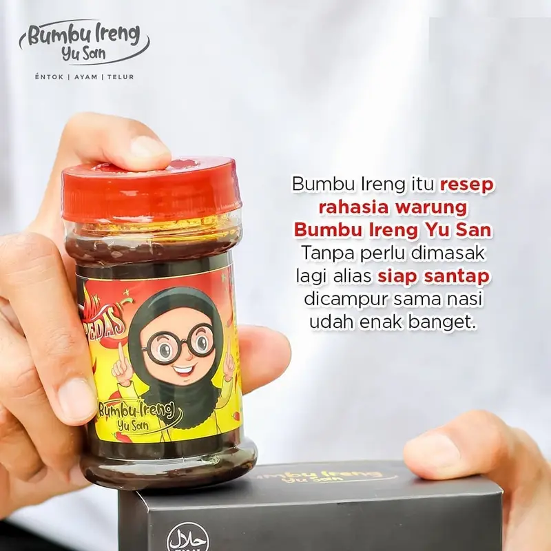 Sambal Bumbu Ireng Yu San Varian Pedas Sambel Ireng Yu San 2