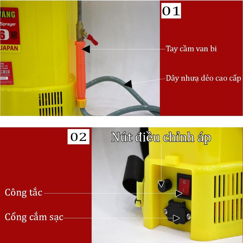 Product Introduction of Bình Xịt Điện 16 lít Con Ong Vàng cov 16d 16