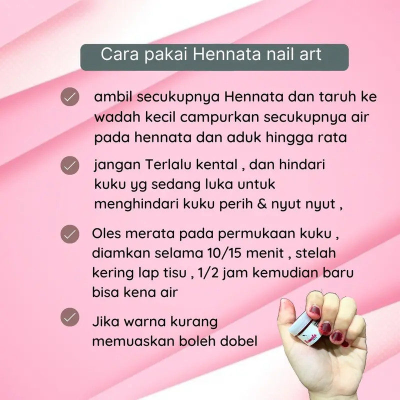 KANUKUTA  DAN HENNATA NAIL HENNA (selusin isi 12pcs) Art 2