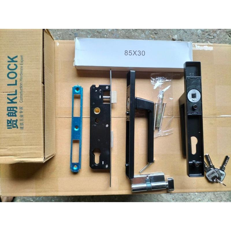 Khoá tay gạt cửa nhôm Kinlong lắp hệ Việt pháp 4500, PMA, hệ 700, hệ 1000, sắt hộp 3x6, sắt hộp 4x8