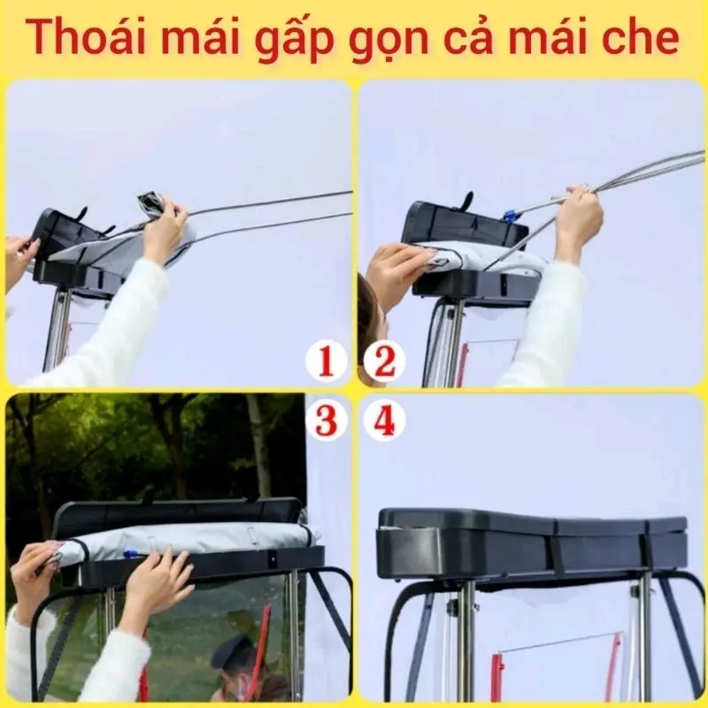 Mái che, ô che, dù che, mui che, rèm che, trùm che, bạt che xe gấp gọn trong phút mốt, phụ kiện xe 860 7