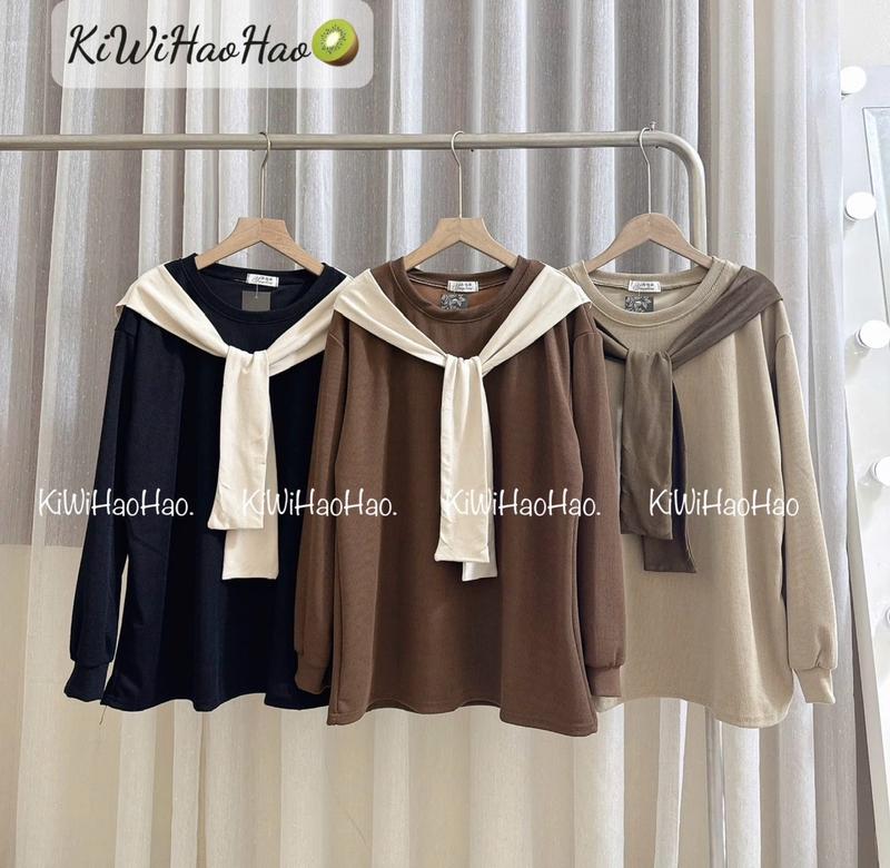 Product Introduction of Áo bầu - Áo tăm dài tay kèm khăn buộc xinh - 3 Màu 5