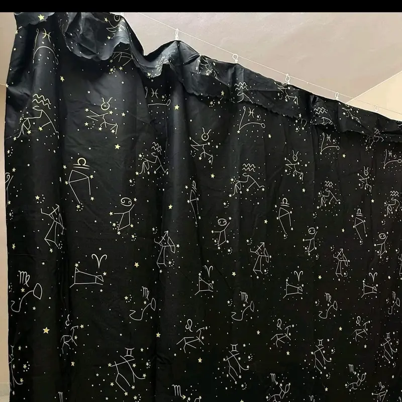 Rèm ghi đô M8 che phòng trọ gác lửng chất liệu poly tặng kèm dây treo rèm 1