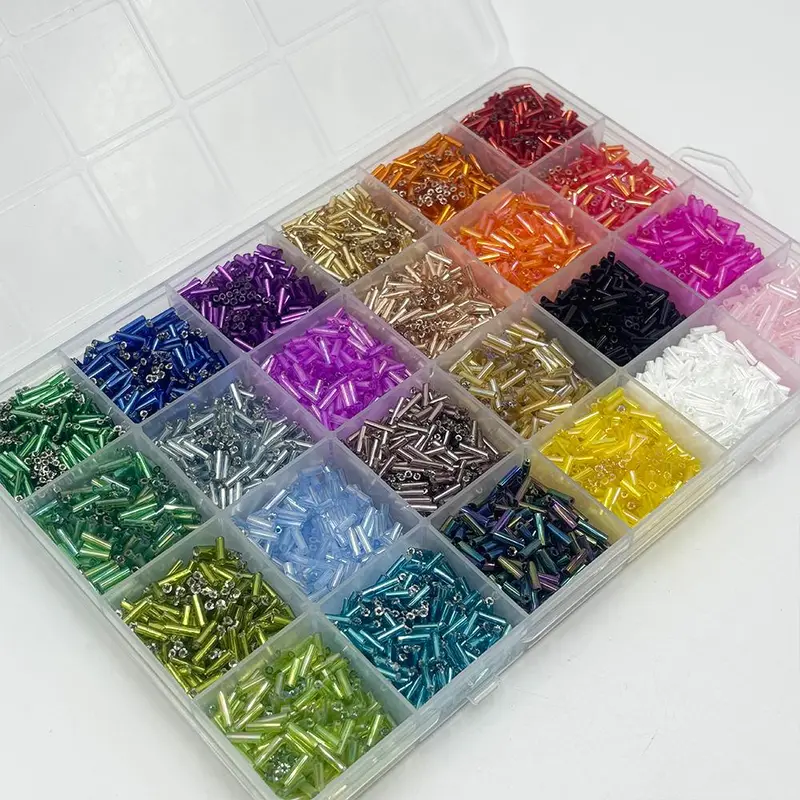 7mm Long Glass Bead Kit, 5600pcs/set 24 Color Bead, DIY Beading Accessories for Bracelet & Necklace Making, Jewelry Making Supplies 2