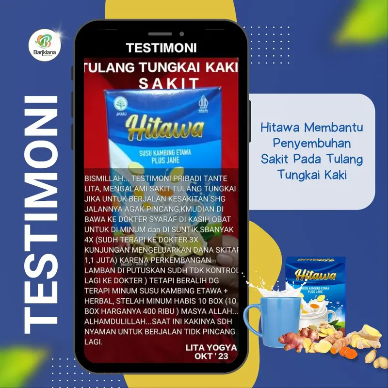HITAWA Susu Kambing Etawa Plus Herbal Jahe Kunyit Temulawak - 200gr Dairy Milk Bubuk 5