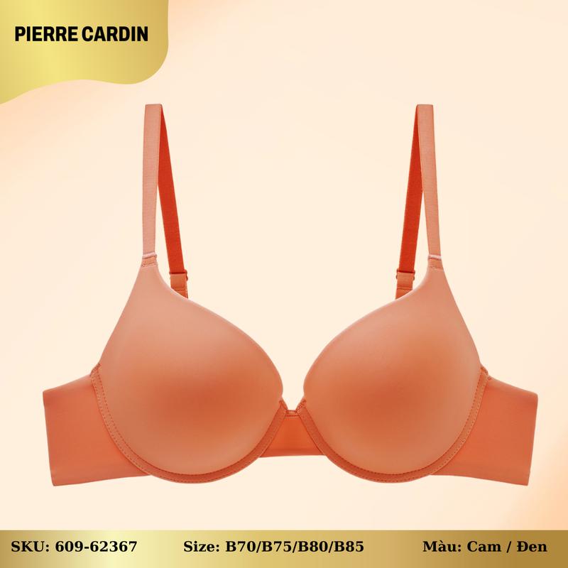 Áo lót nữ 609-62367 nhãn hiệu Pierre Cardin, vải trơn cúp xéo 3/4, có gọng, mouse nâng nhẹ Voi Voan