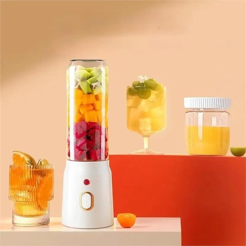 Portable Wireless Blender Electric Fruit Juicer Machine For Orange Ice Crushing 10 Blades Auxiliary Food Machine 1500mA Mixer juiceblender fruit blender 5