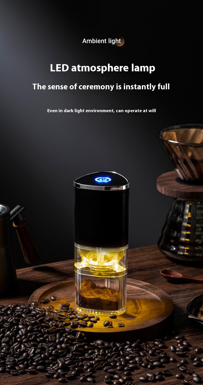 Product Introduction of Electric Coffee Bean Grinder Ultra-Fine Powder Machine Household Small Automatic Grinder Hand-Cranked Cross-Border Coffee Machine 12
