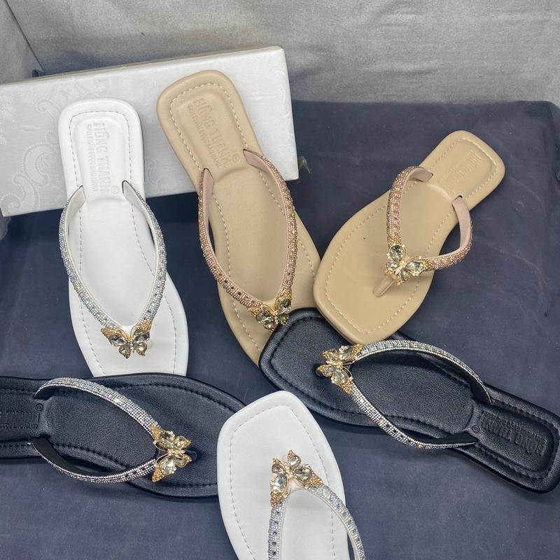 Dép kẹp nữ dây đá nơ bướm . Hàng đẹp form chuẩn sezi