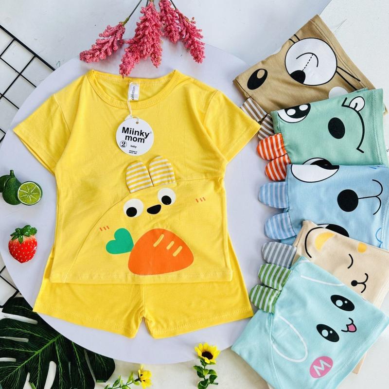 COMBO 3 Bộ Áo + Quần Thun Lạnh Tai Thỏ Đáng Yêu 2KID Cho Bé Trai, Bé Gái, 02 Size 7Kg - 16Kg 5