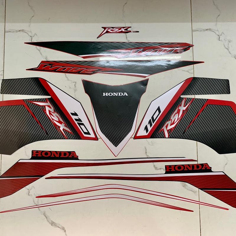 Bộ tem xe wave RSX đỏ đen 110 hàng nhập Thái Lan chất lượng cao dành riêng cho dòng xe này tem in lụa màu sắc cực đẹp và bền giá bán cực tốt bán lẻ như bán sỉ Nhãn Dán