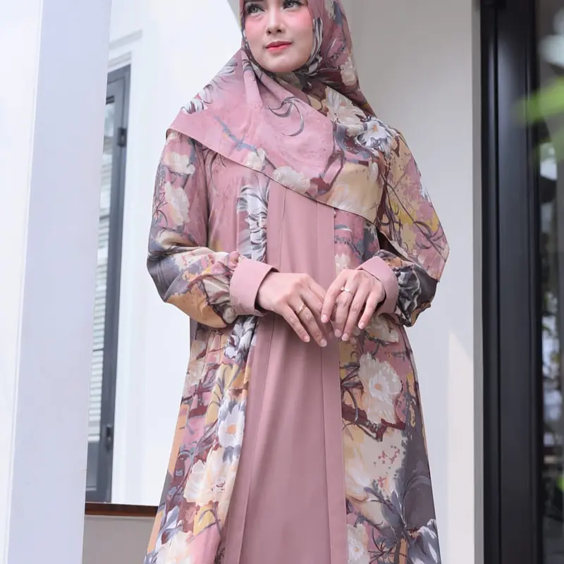 [sabia] faiqa dress set pasmina kotak ceruty 3