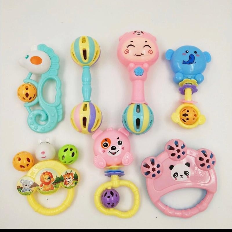  Sét xúc xắc 7 món hình con vật đồ chơi cho bé sơ sinh âm thanh vui nhộn Voi hi hi 