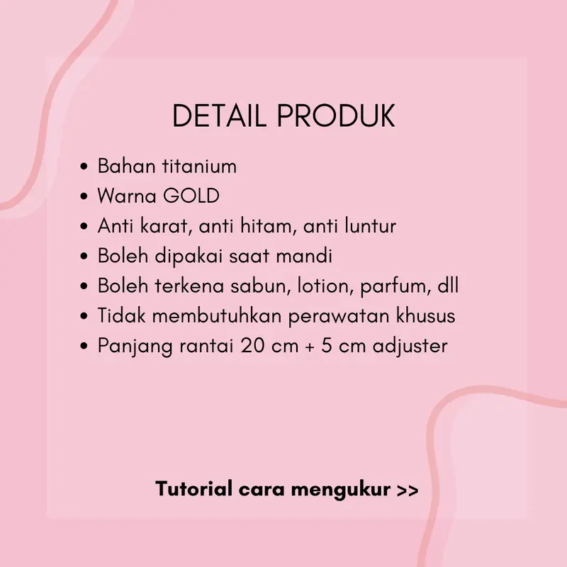 Flexion - Gelang Kaki Wanita Bahagia - Titanium Steel - Anti Karat/Hitam/Luntur - Aksesoris dan Perhiasan Fashion Korea Aesthetic Senyum - Stainless Steel 316L - 18K Gold Plated 7