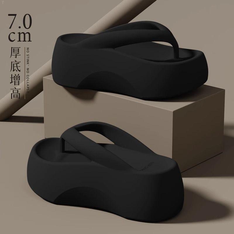 Dép Xỏ Ngón Tăng Chiều Cao, Dành Cho Nữ, Đế Dày, 7.0 cm, Dép Đi Biển Ngoài Trời Mùa Hè Mới, Không Trơn Trượt, Dép Đi Trong Nhà Người Nổi Tiếng Trên Internet, Đệm Mềm, Thoải Mái Và Hợp Xu hướng, Dép Nam, Bán Chạy Tại Cửa Hàng, Dép Đi Trong Nhà dep  xixitia 7