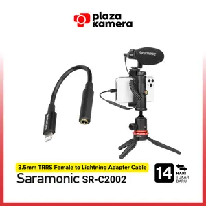 Saramonic SR-C2002 3.5mm TRRS Female to Lightning Male iOS iPhone Jack