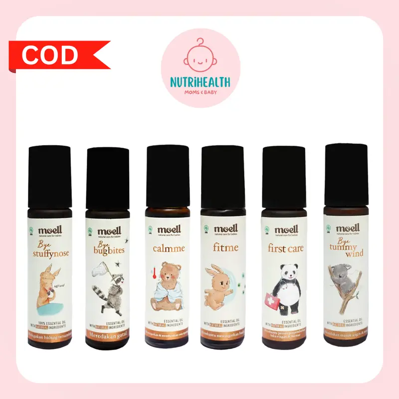 Moell Bye Natural Essential Oil Stuffy Nose First Care Fit Me Calm Me Tummy Wind Bug Bites 0
