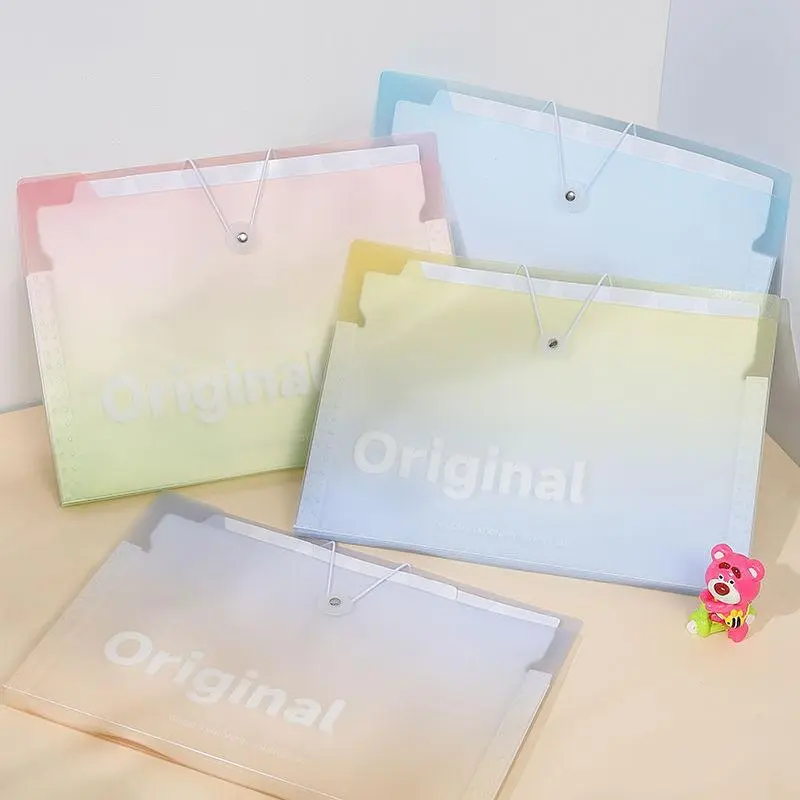Winzige Map Harmonika Tas File A4 8 Sekat Indeks Bahan Lucu Document Bag File Map Plastik Folder Organizer Stationery Untuk Kantor Sekolah Expanding Slot Gratis Index Tab barang aesthetic 1