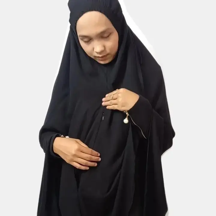 Pakaian Ihram Wanita Umroh baju umroh baju haji wanita set gamis Umroh Set PUTIH kantong muslim panjang  rayon  setelan  twill  jilbab  lembut Dress  Katun Lebaran Celana Ibu Nyaman 8