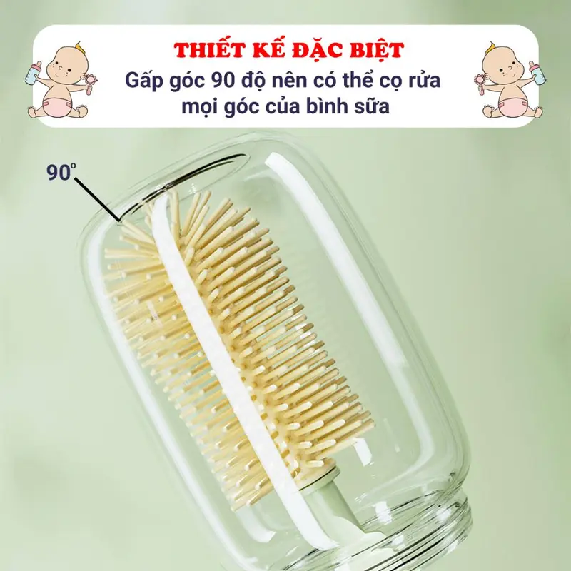 Bộ Cọ Rửa Bình Sữa Cho Bé 7 Chi Tiết Đa Năng Tiện Lợi Mang Đi Du Lịch Baby-S – SSS054 3
