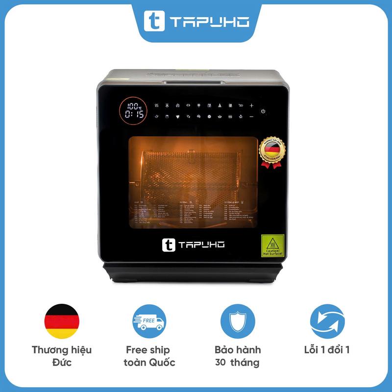 Nồi Chiên Hơi Nước TAPUHO TSF16 [CHÍNH HÃNG] (Thương Hiệu ĐỨC) Nồi Chiên Không Dầu Đa Năng | 60 Chương Trình Nấu | Bảo Bành 30 Tháng | Lỗi 1 Đổi 1 Trong 10 Ngày Đầu nồi  chiên